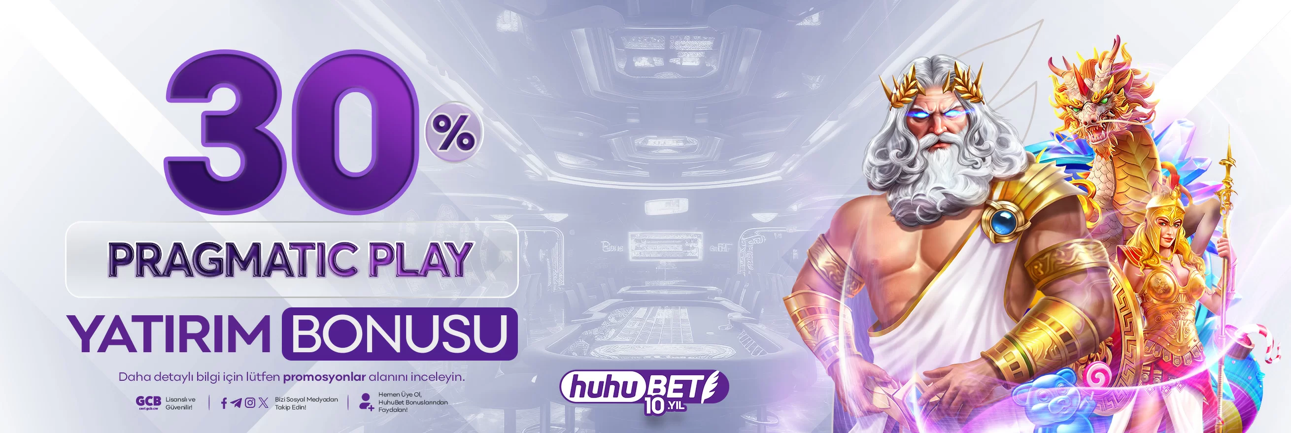 HuhuBet Pragmatic yüzde 30 yatırım bonusu